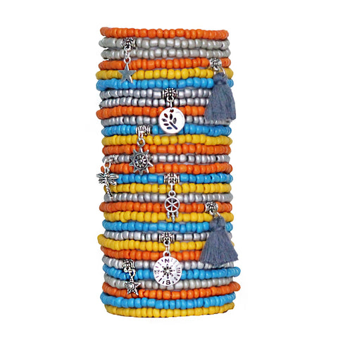 Beaded Stacked Bracelets 