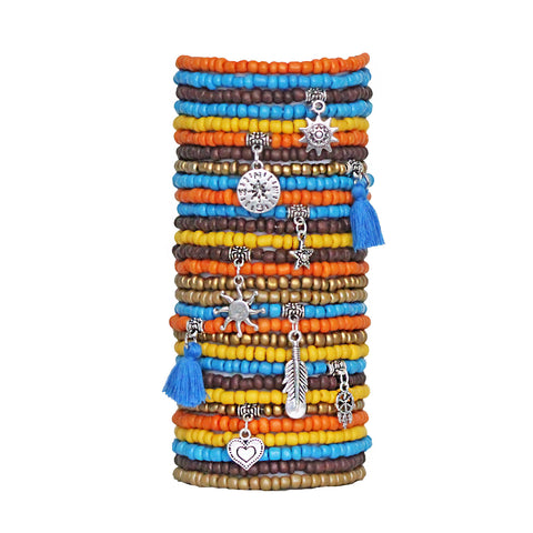 Beaded Stacked Bracelets 