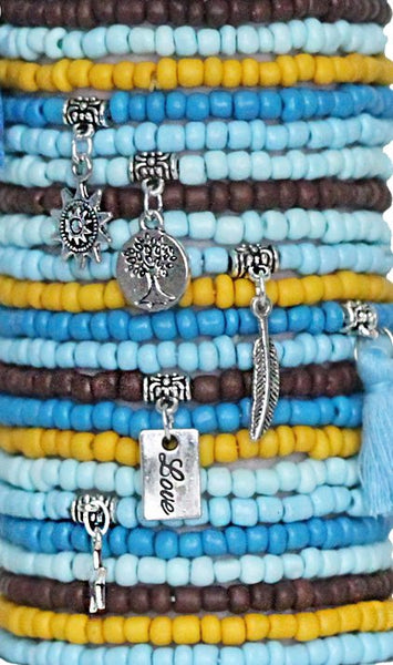 Beaded Stacked Bracelets 