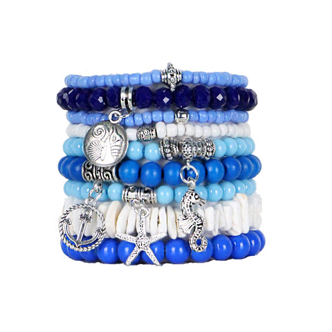 River - Beaded Bracelets Set of 9