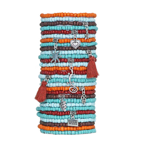 Beaded Stacked Bracelets 