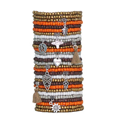 Beaded Stacked Bracelets 