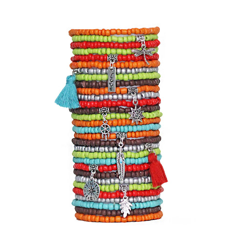 Beaded Stacked Bracelets 